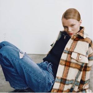 Zara Plaid Overshirt NWT